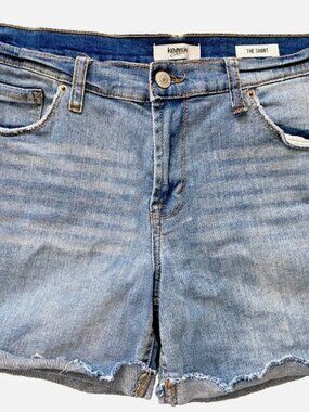 Kensie Shorts Womens 6/28 Blue Light Wash Cut Off Vintage Luxe Casual High Rise